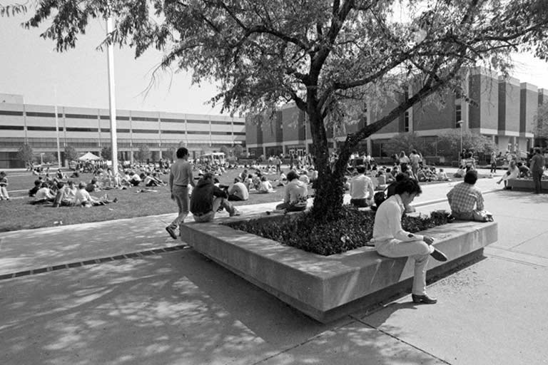 IU Indianapolis campus in the 1970's